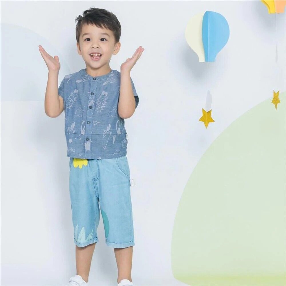 aimama ralap jeans lightweight chambray flood pants 4 yo elastic waist shapes